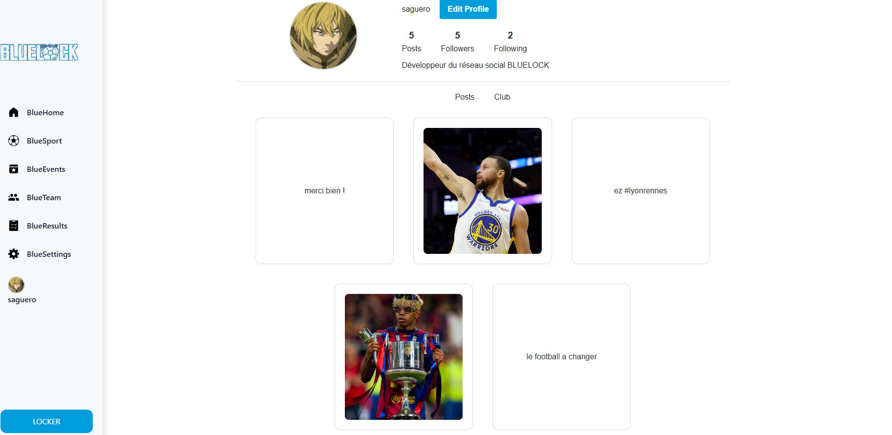 Gestion de profil